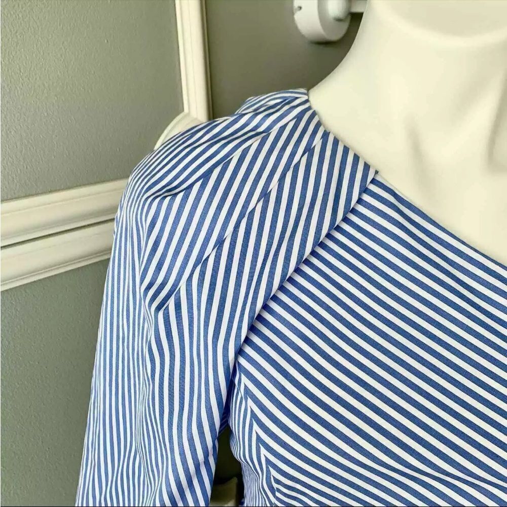 Barbara Bui Blue Striped Blouse - Picture 5 of 7